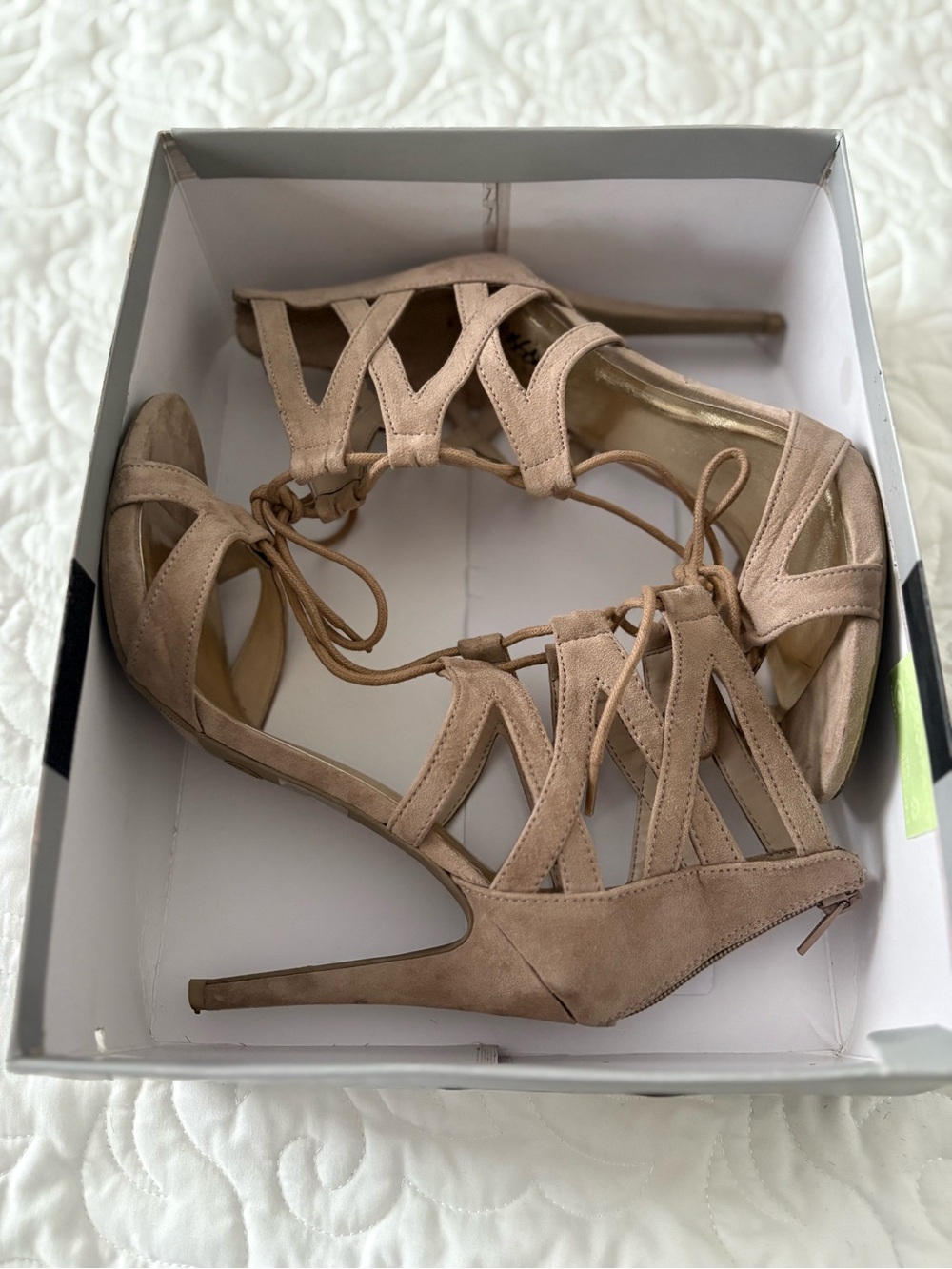 Mossimo Women's Taupe Lace-Up Strappy High Heel Sandals